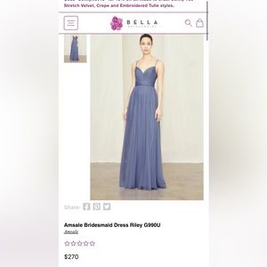 Amsale Bridesmaids Dress Riley G990U - Color: Latte